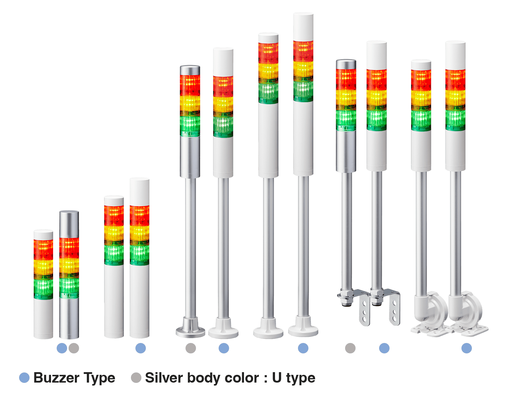 Φ40mm LED Signal Tower Lights LR4 Series 