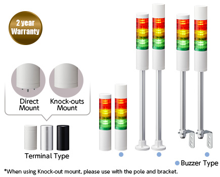 50mm LED Signal Tower Lights LR5 Series