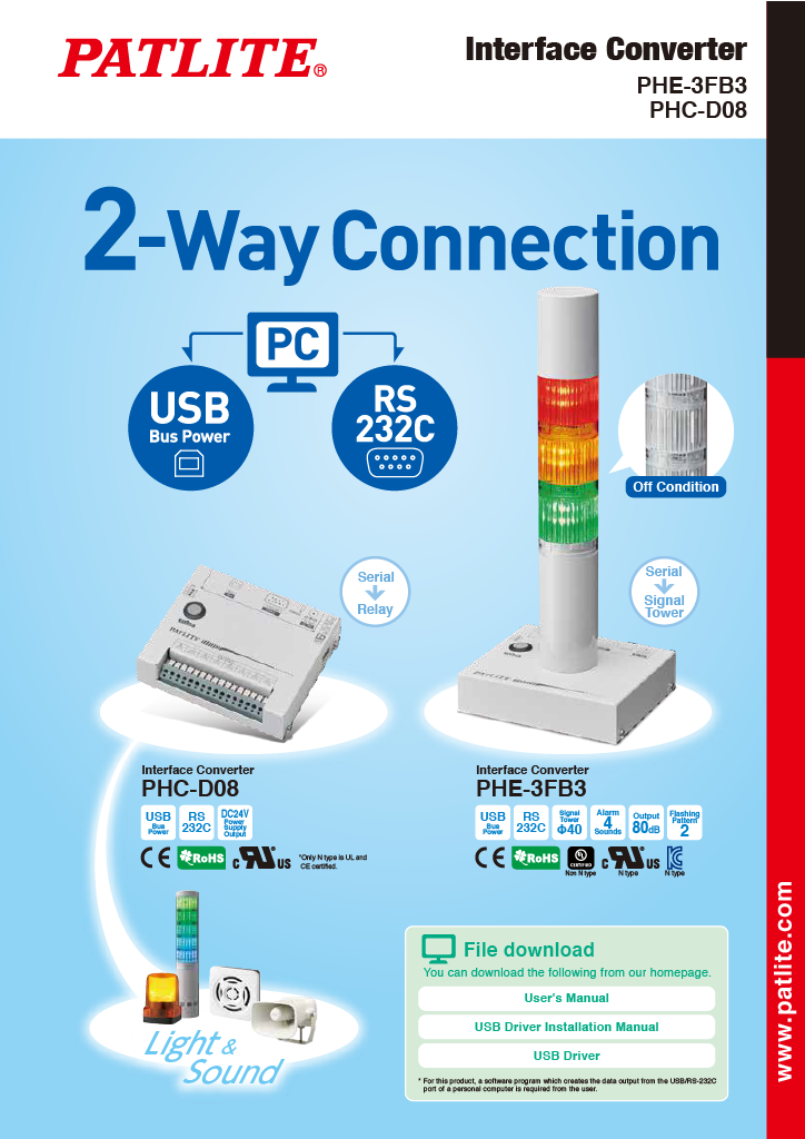 PHE-3FB3/PHC-D08<br>Interface Converter