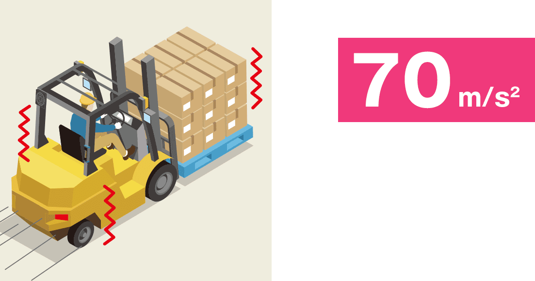 Example of use around forklifts and automated guided vehicles