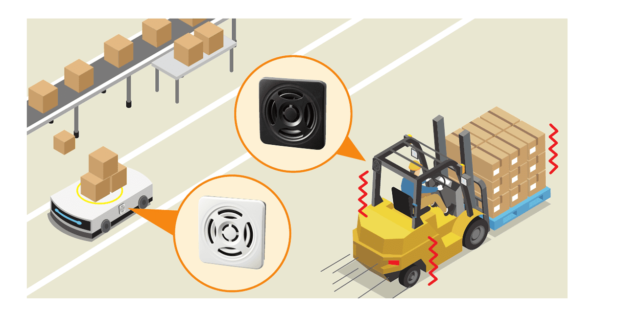 Safety alerts around forklifts and automated guided vehicles
