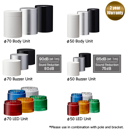 Pole Mount Base Units with Terminal for LR5, LR7